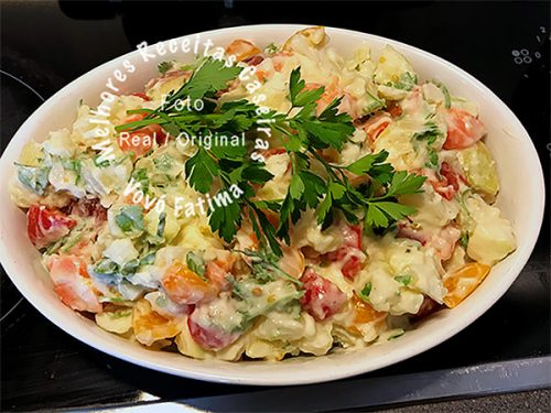 Como fazer salada de Maionese e Legumes - Receita da Vovó fatima